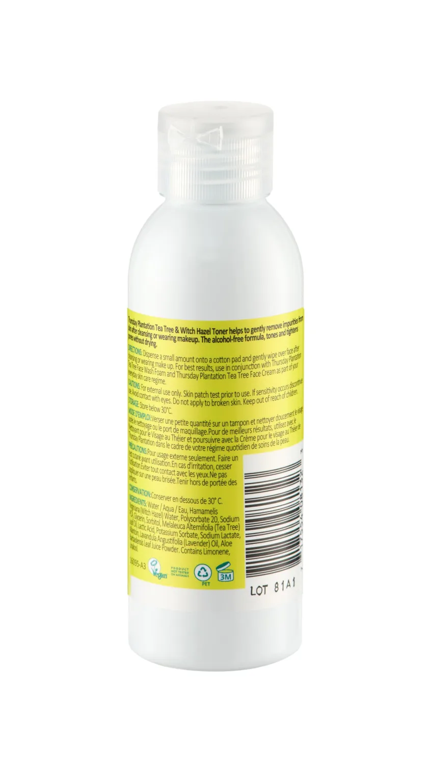 Thursday Plantation Tea Tree & Witch Hazel Toner - Purifies & Tightens Pores - Face Toner for All Skin Types - Smoothing & Radiant Skin - 3.37 fl. oz (100ml)