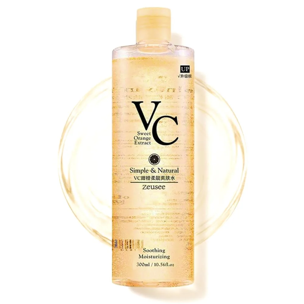 VC Orange Toner, Hydrating Toner, Soothing Moisturizing Face Toner with Citrus Extract and Glycerin, 10.56 fl oz