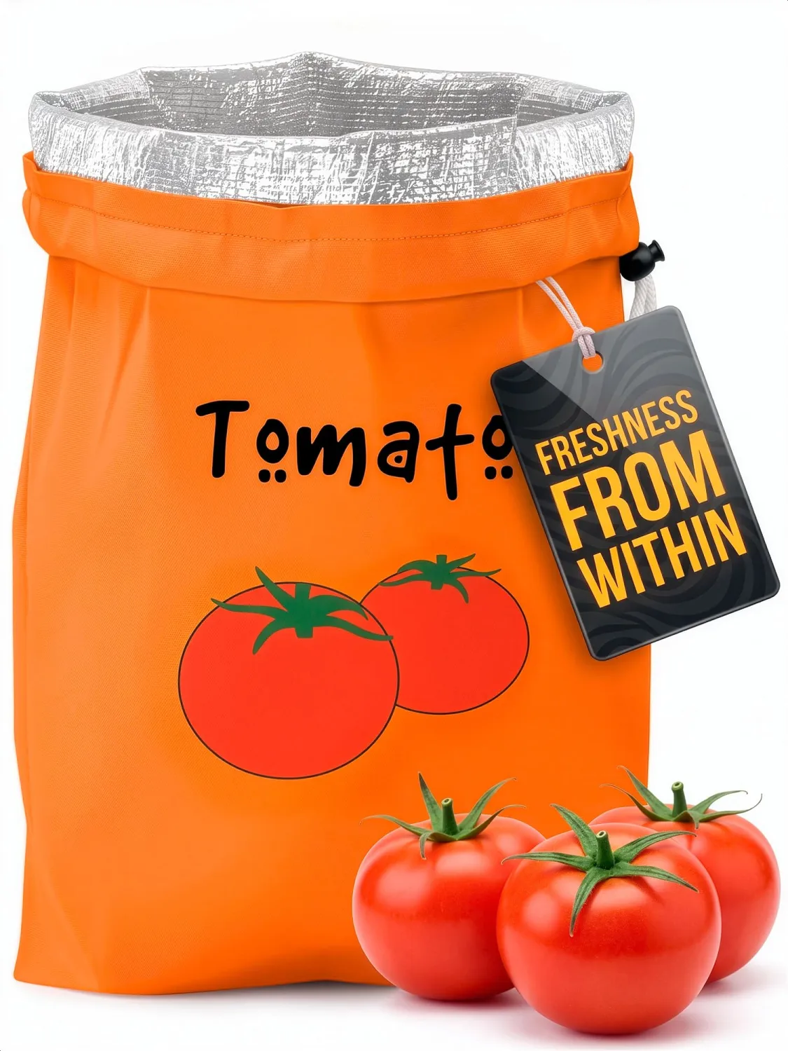 Tomato Storage Bag, 13.8 x 10.6 in, Reusable Vegetable Storage Bags