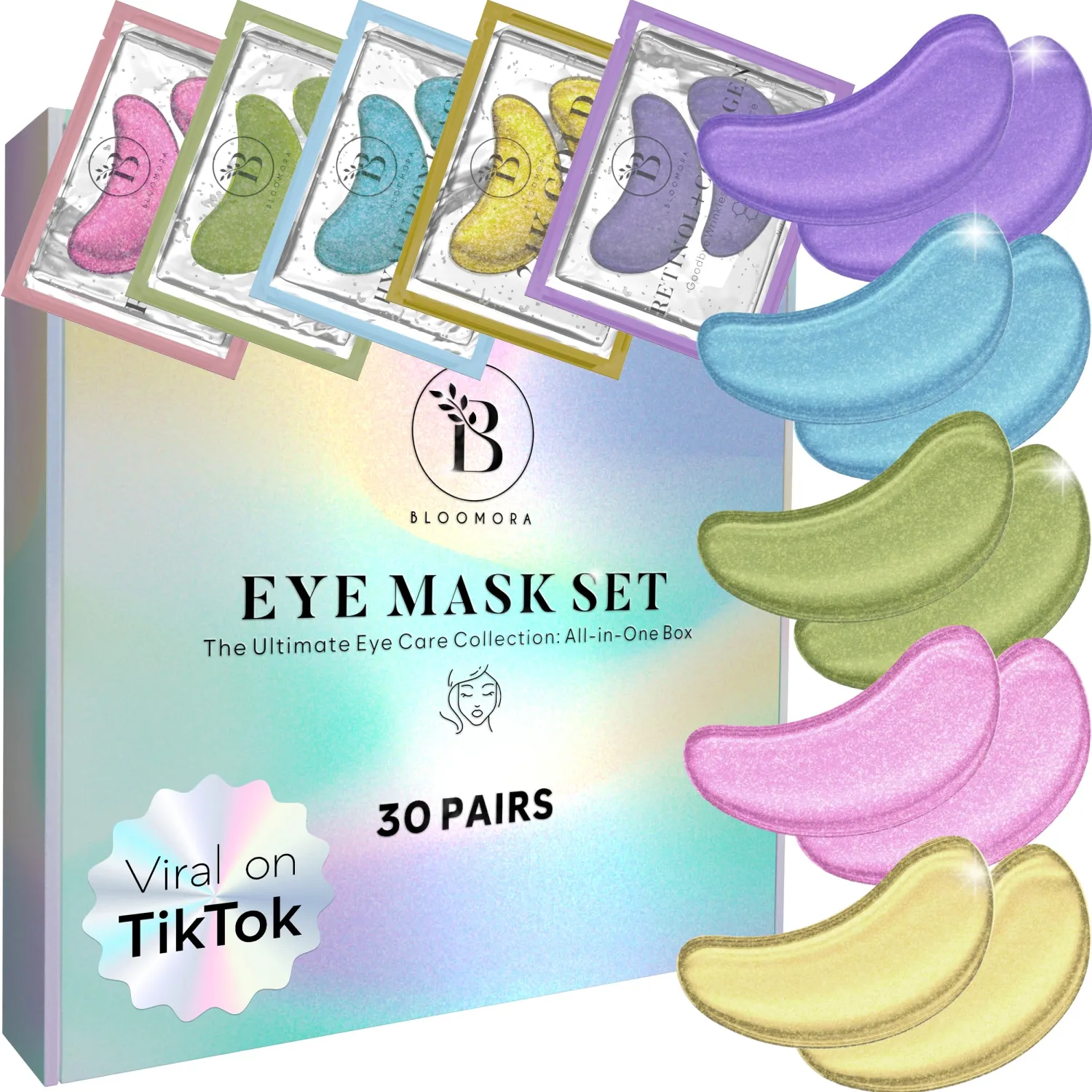 Under Eye Patches Variety Pack for Puffiness and Dark Circles, 30 Pairs