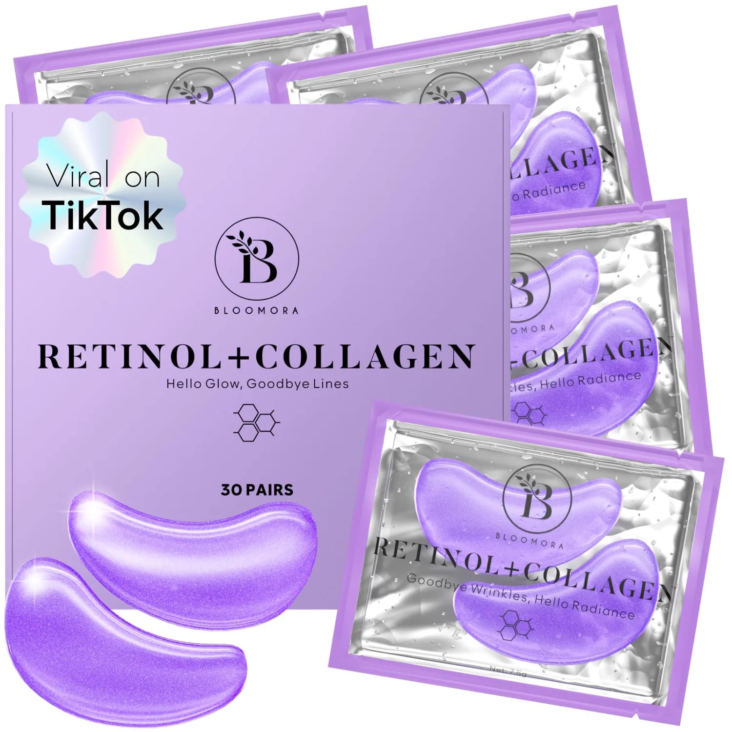 Under Eye Patches with Retinol and Collagen for Puffy Eyes, Dark Circles