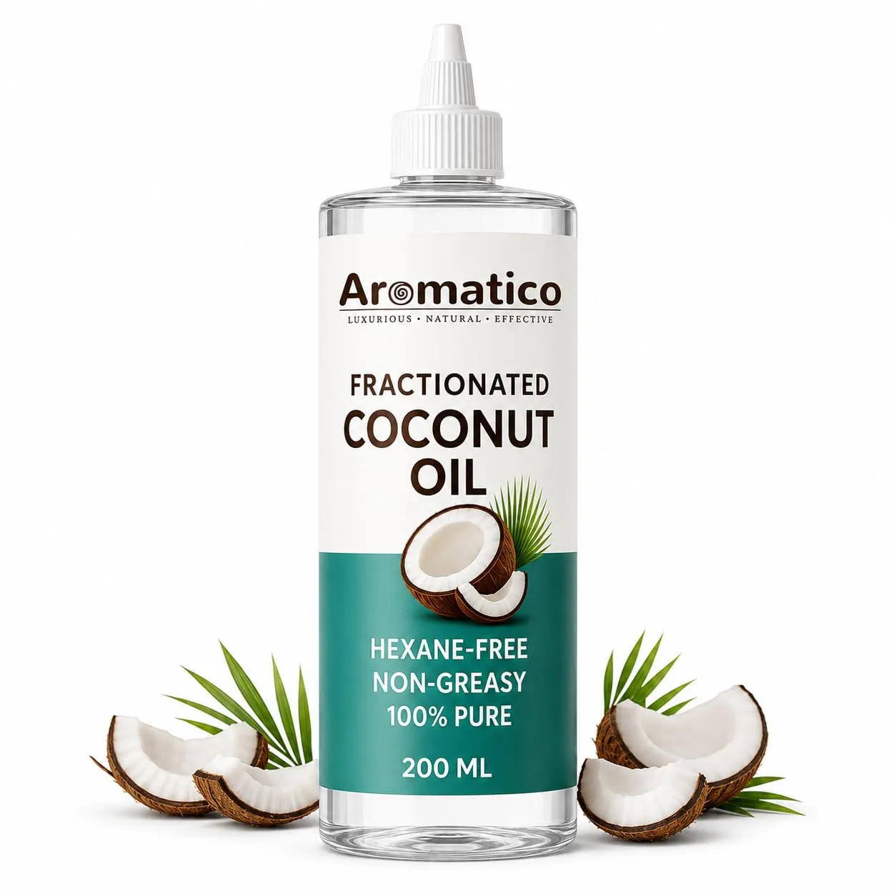 Aromatico Fractionated Coconut Oil for Skin, 7 Fl Oz