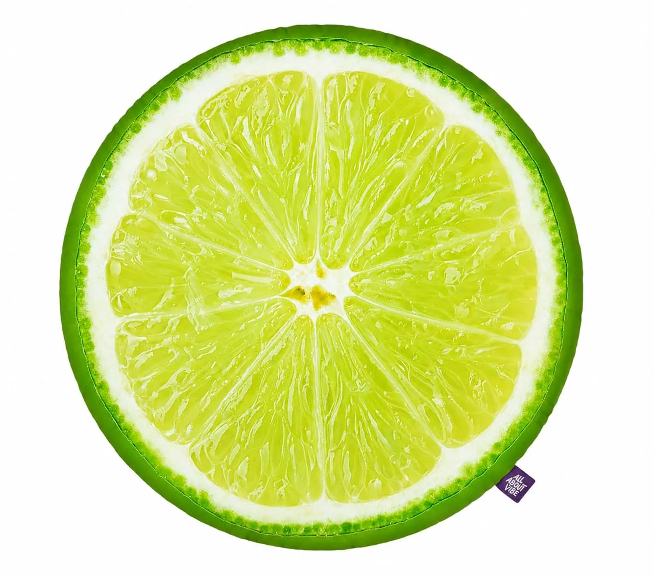 All About Vibe Lime Pillow, Realistic 3D Novelty Throw Pillow