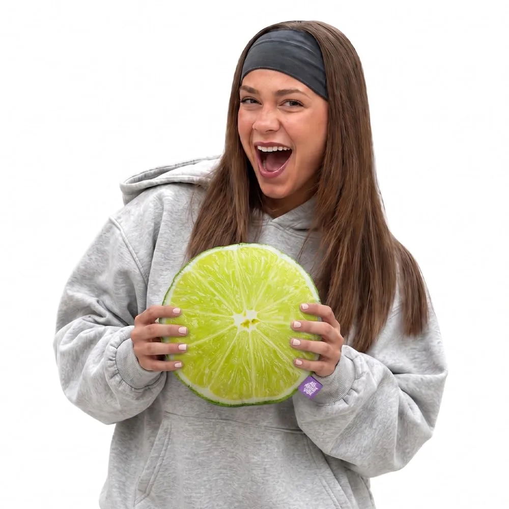 All About Vibe Lime Pillow, Realistic 3D Novelty Throw Pillow
