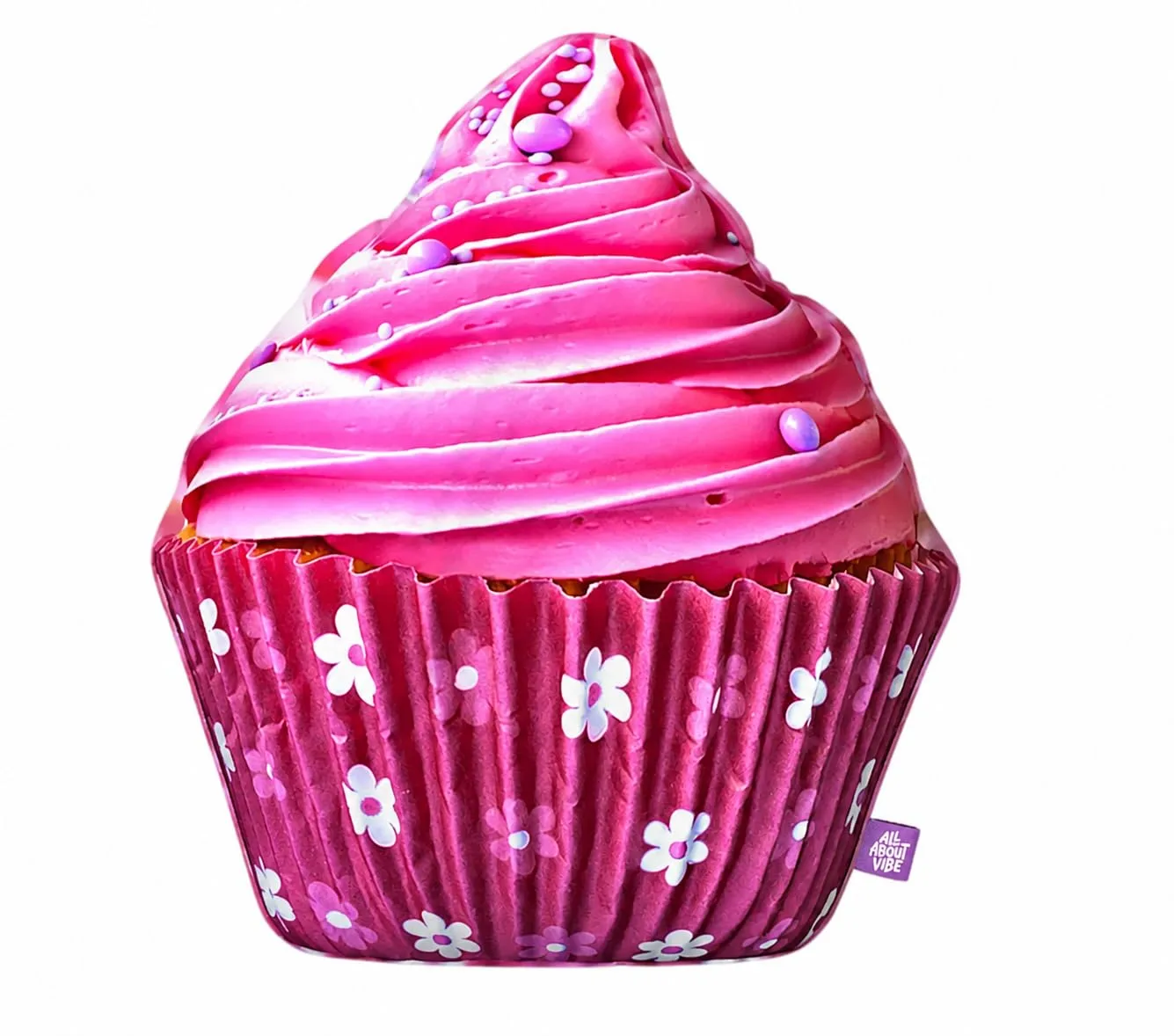 All About Vibe Cupcake Pillow, Realistic 3D Novelty Throw Pillow