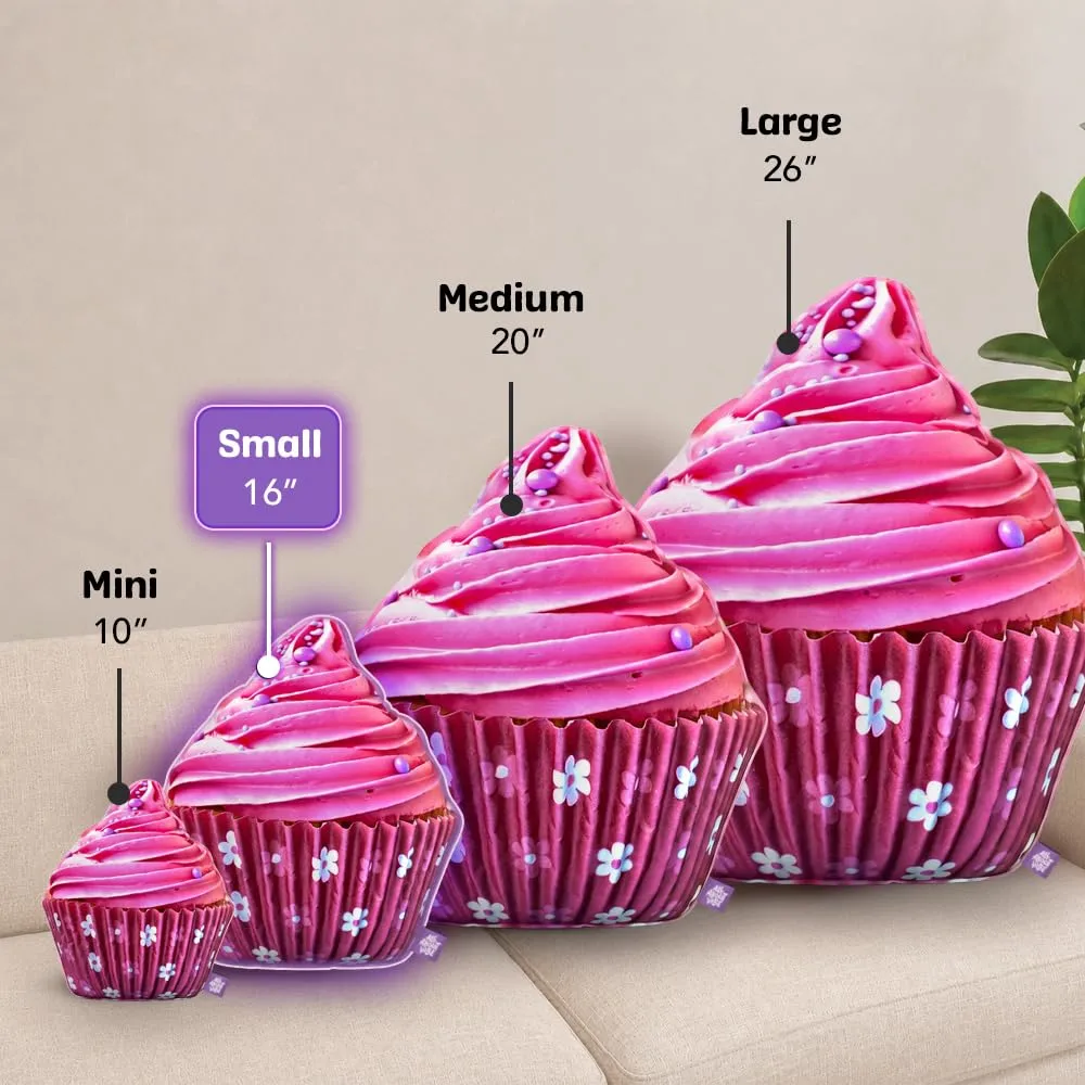 All About Vibe Cupcake Pillow, Realistic 3D Novelty Throw Pillow