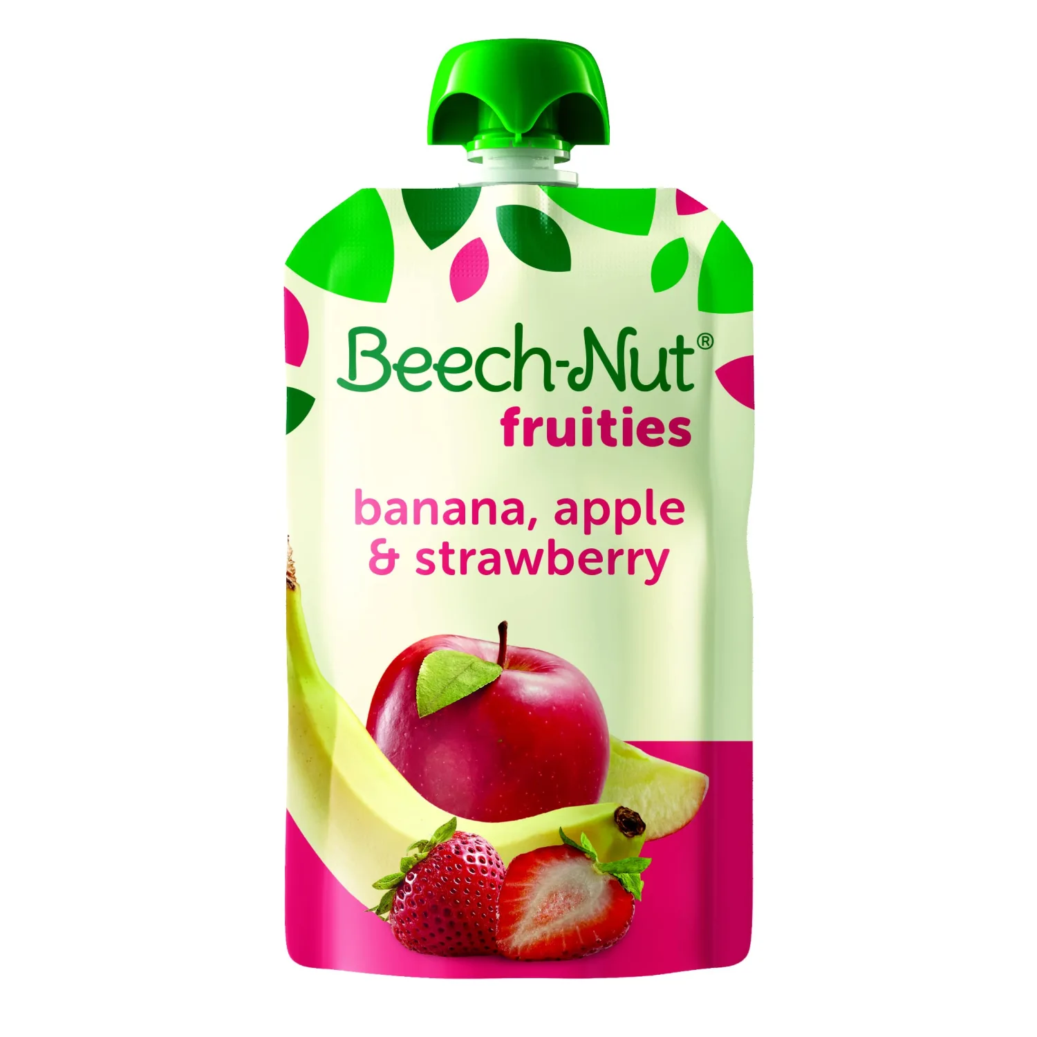 Beech-Nut Fruities Stage 2 Baby Food, Banana Apple & Strawberry, 3.5 oz Pouch