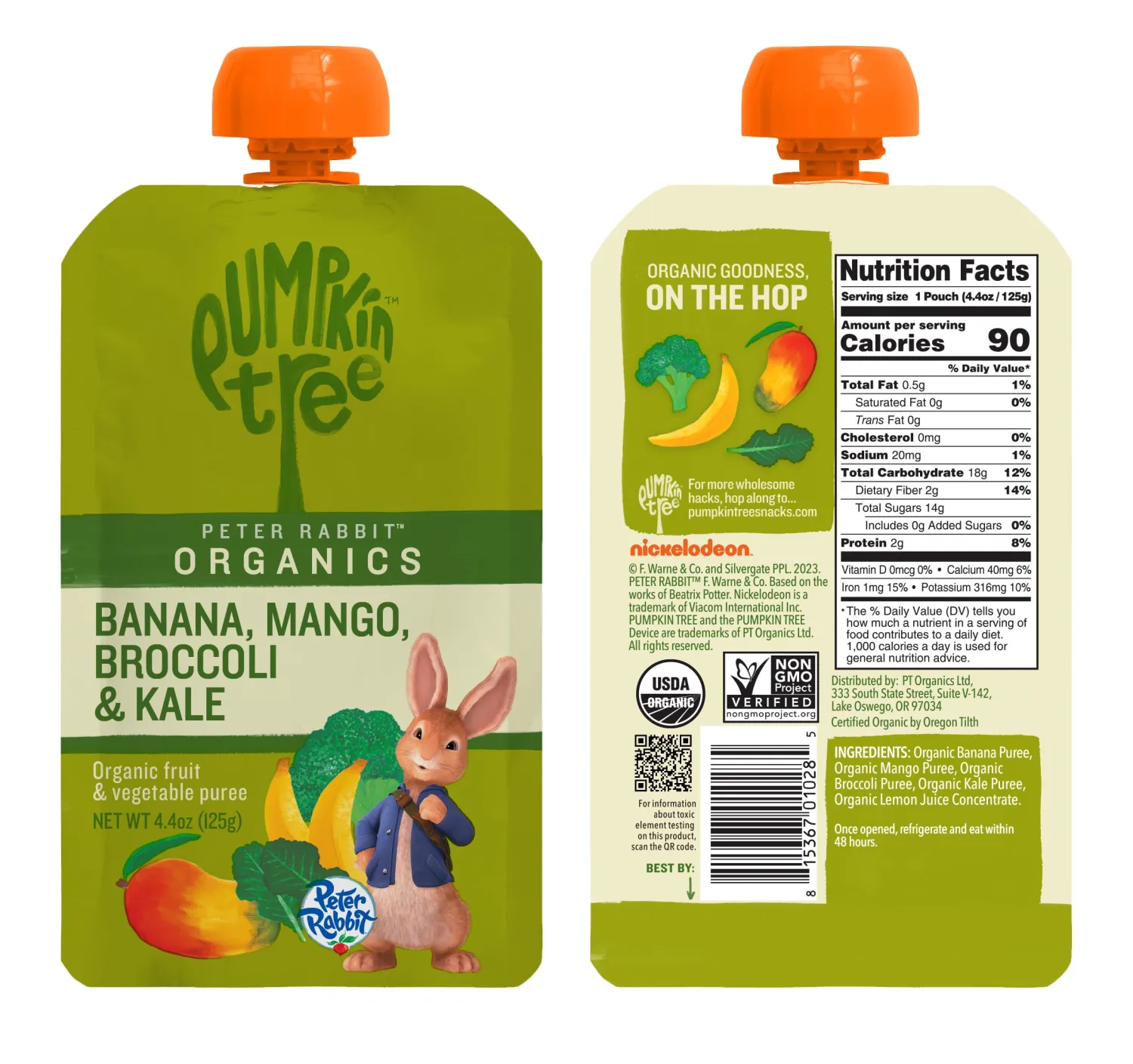 Peter Rabbit Organics Baby Kale Broccoli Mango, 4.40 oz- Packaging may vary