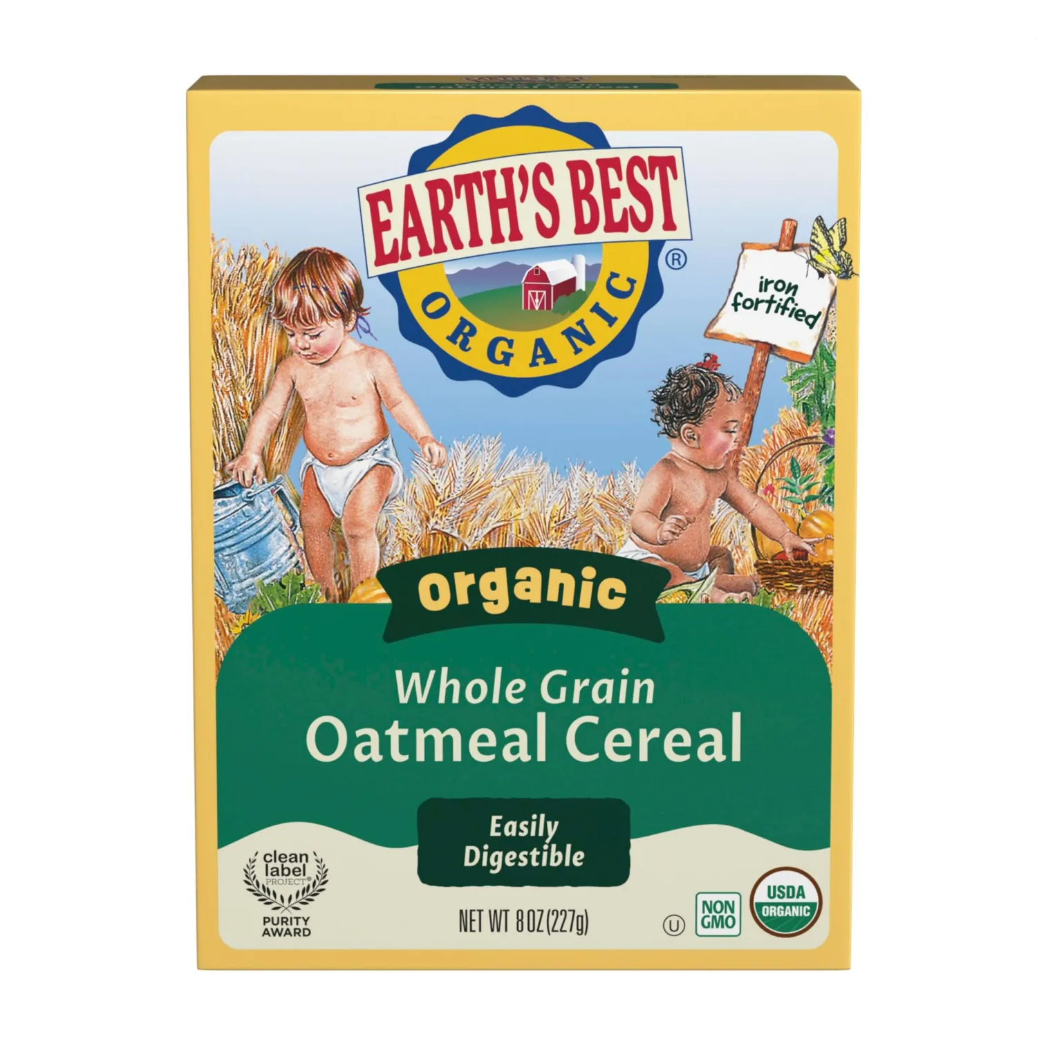 Earth's Best Organic Whole Grain Oatmeal Cereal, 8 Ounce