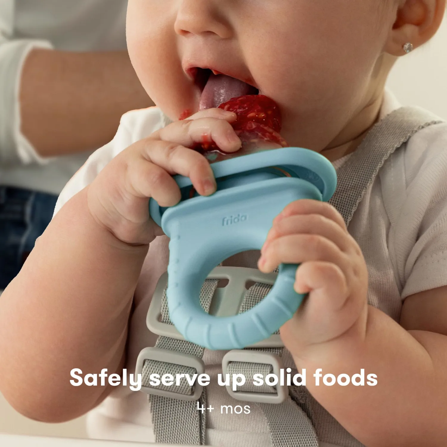 Frida Baby Push Pop Feeder, Baby Fruit Feeder, 3 Count, Blue, 3 Count, Blue