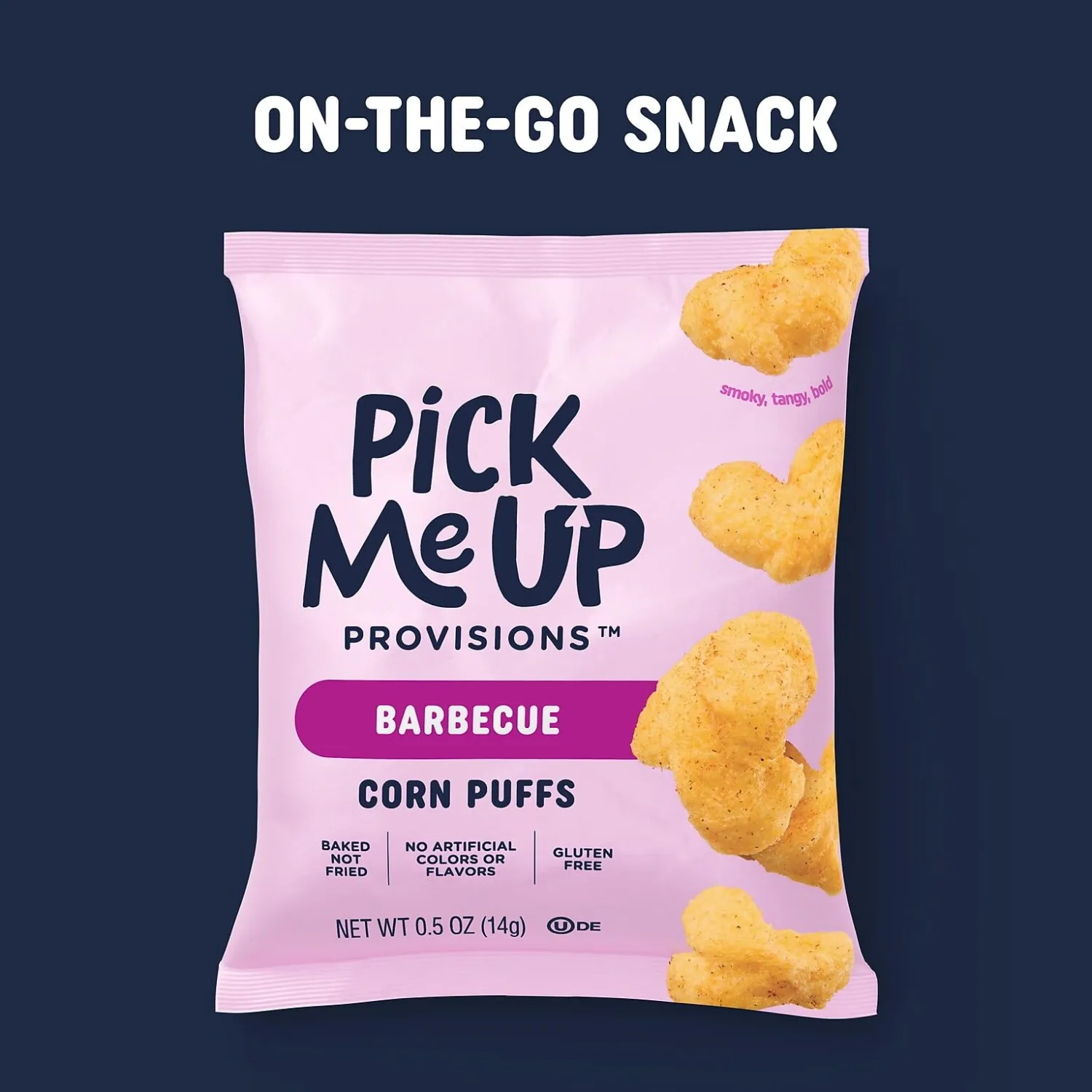Pick Me Up Provisions Gluten Free Barbecue Corn Puffs, 0.5 Oz, 36/Bx