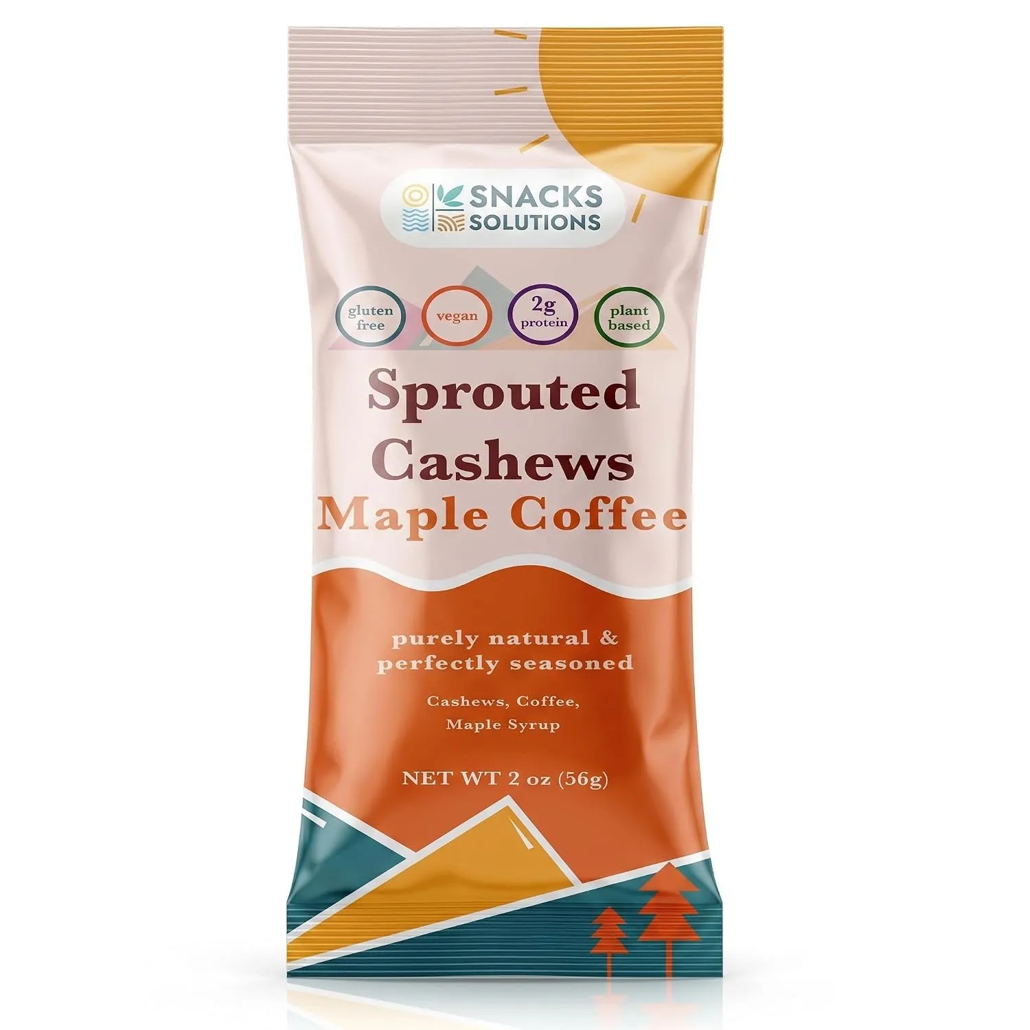 Snack Solutions Nuts & Seeds (2 Ounce (Pack of 4), Cashews(Maple Coffee))