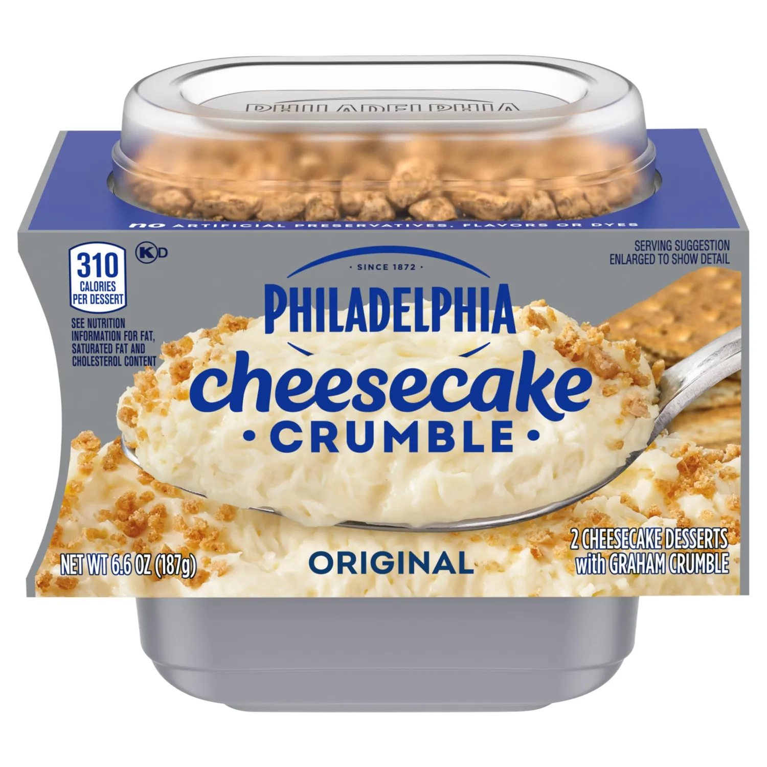 Philadelphia Cheesecake Crumble Dessert, 2 Pack, Original, 6.6 oz