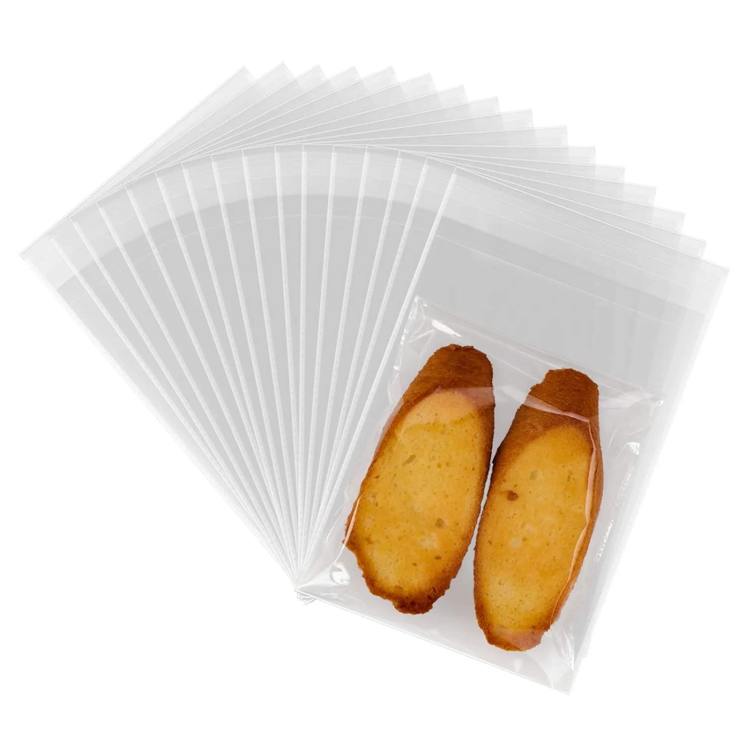 5"x7" Self Sealing Cellophane Bags, 200pcs Resealable Clear Plastic Bags for Cookies,Snacks,Bakery, Small Parts,Gift Packaging