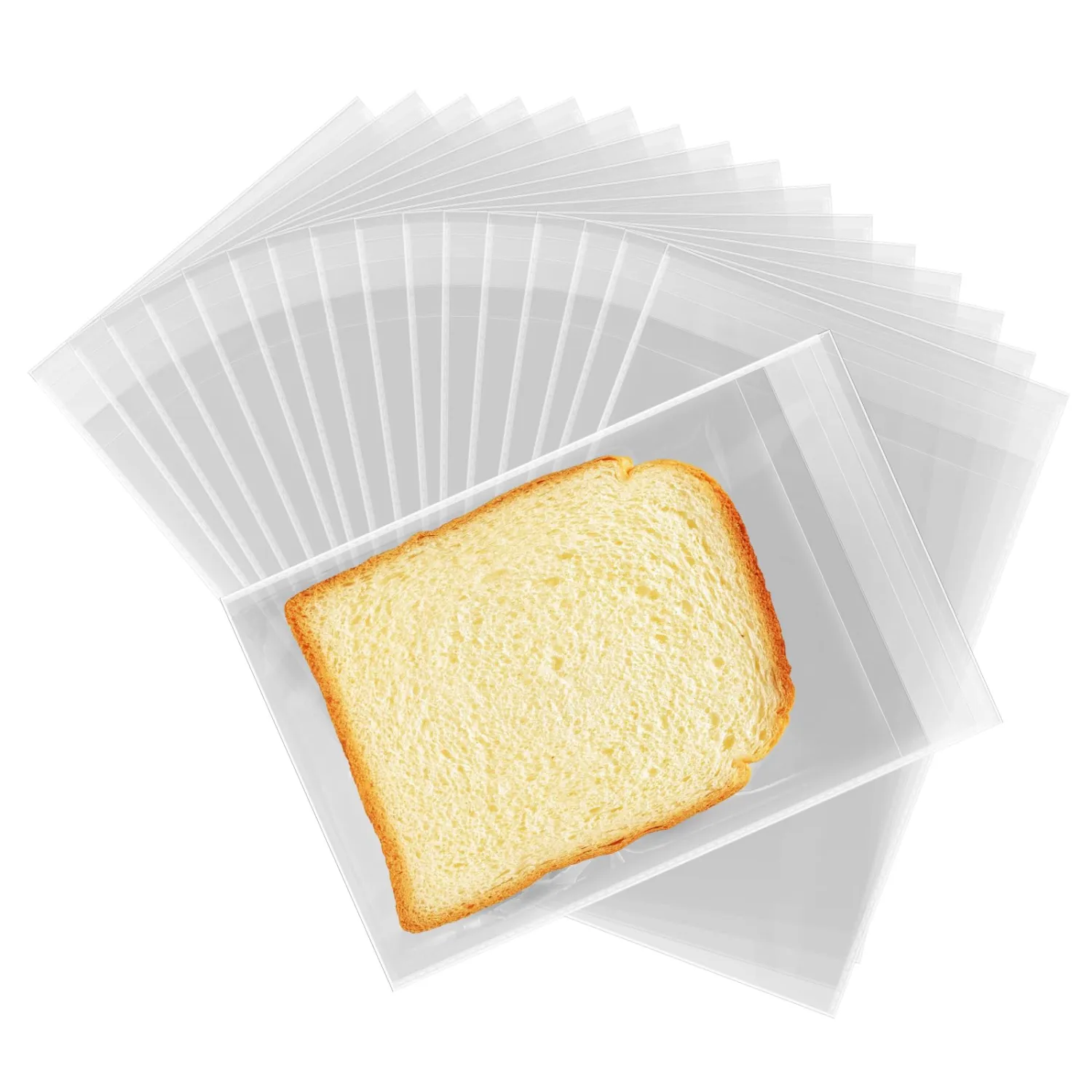 5"x7" Self Sealing Cellophane Bags, 200pcs Resealable Clear Plastic Bags for Cookies,Snacks,Bakery, Small Parts,Gift Packaging