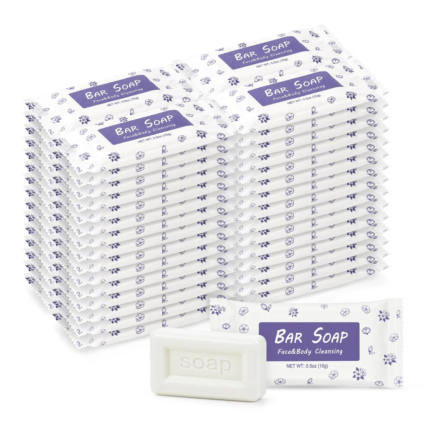 Mini Soap Bars Travel Size Bar Soap Bulk 15g/0.53 oz Fresh Scent (25-PACK)