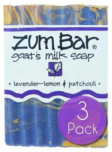 Indigo Wild Zum Goat's Milk Soap - Lavender-Lemon & Patchouli (3 Pack)