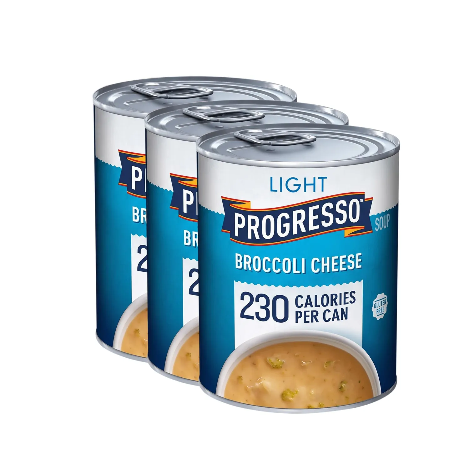 Progresso Light, Broccoli Cheese Canned Soup, Gluten Free, 18 oz. (Pack of 3)
