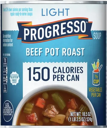 Progresso Light Beef Pot Roast Soup, Gluten Free, 18.5 oz