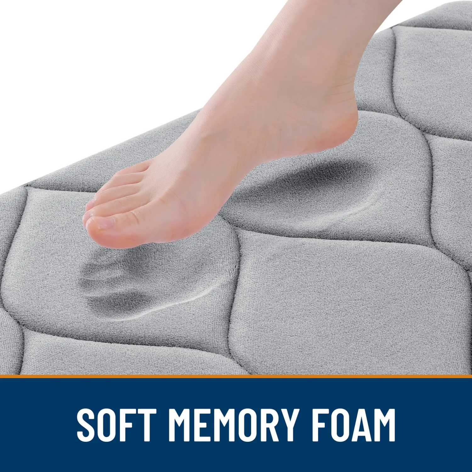Smiry Memory Foam Bath Mat 24x16, Ultra Soft Absorbent Bathroom Rugs