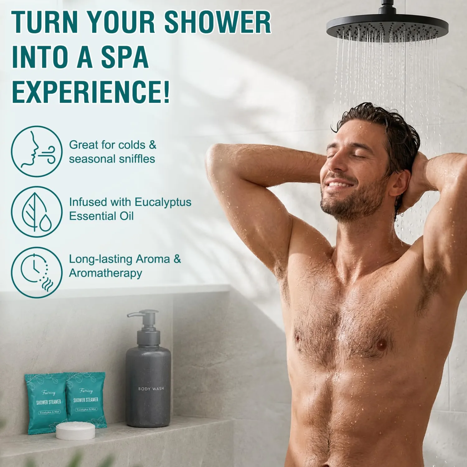 Shower Steamers Aromatherapy 12 Pack, Eucalyptus & Mint, Stocking Stuffers