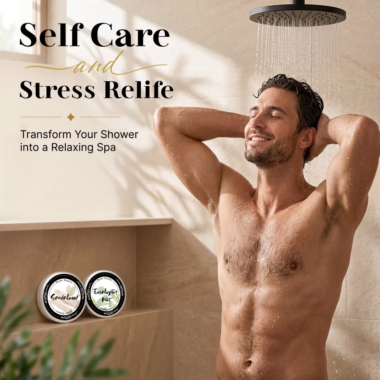 Shower Steamers Aromatherapy for Men, 8 Pcs Boo Basket Stuffers for Him Dad
