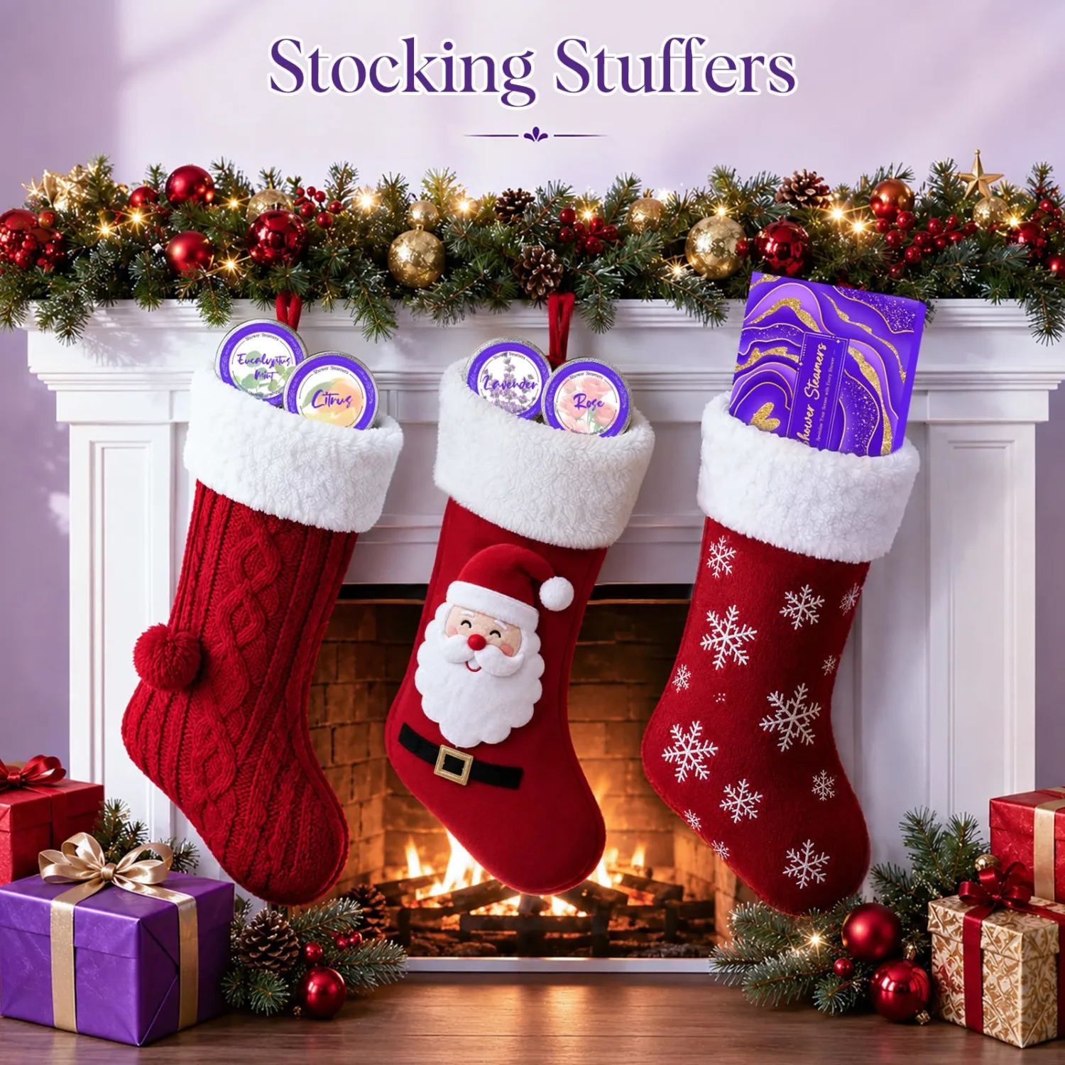 12 Pcs Shower Steamers Aromatherapy, Christmas Stocking Stuffers for Women