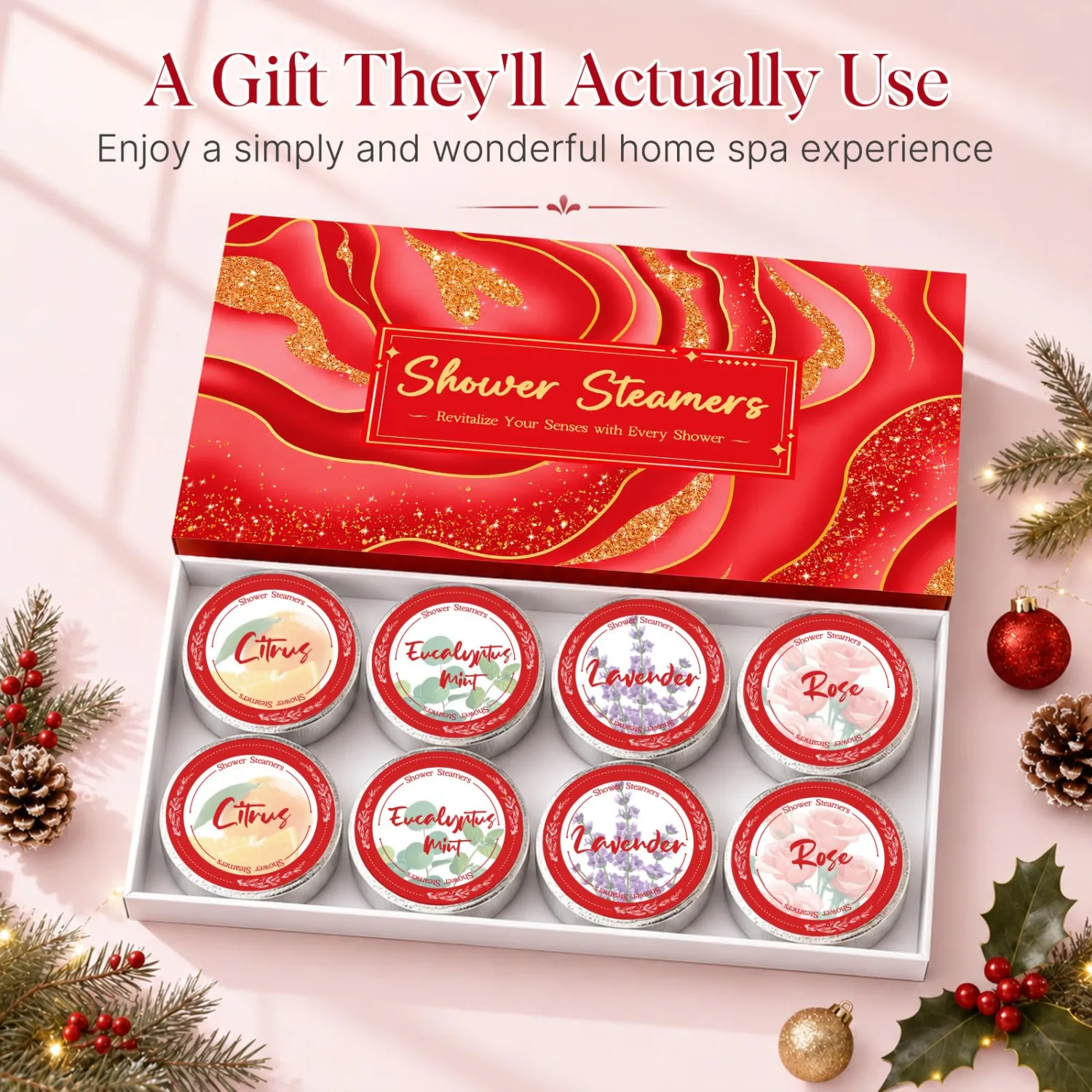 Shower Steamers Aromatherapy, Christmas Stocking Stuffers for Teen Girls