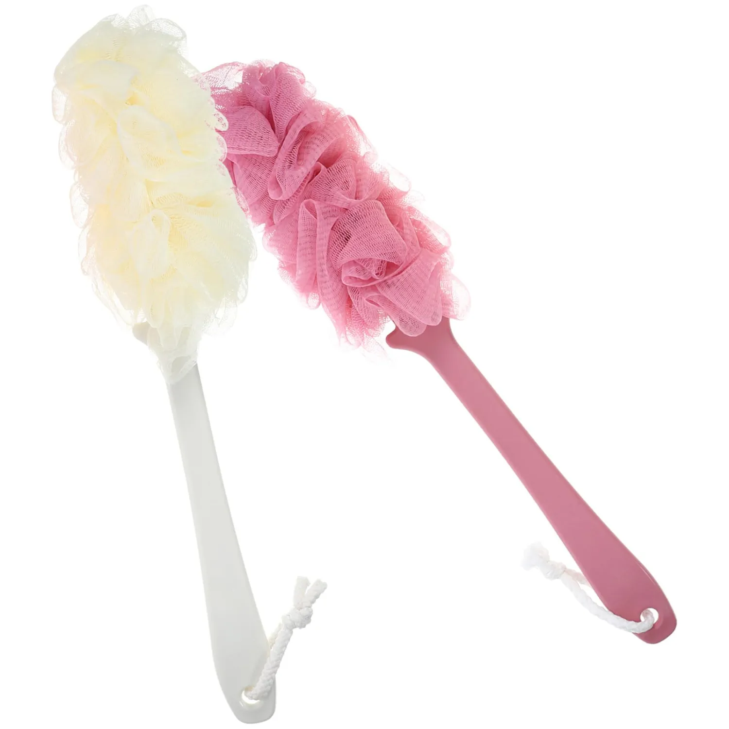 2pcs Long Handle Bath Brush for Back Scrubbing and Shower Use