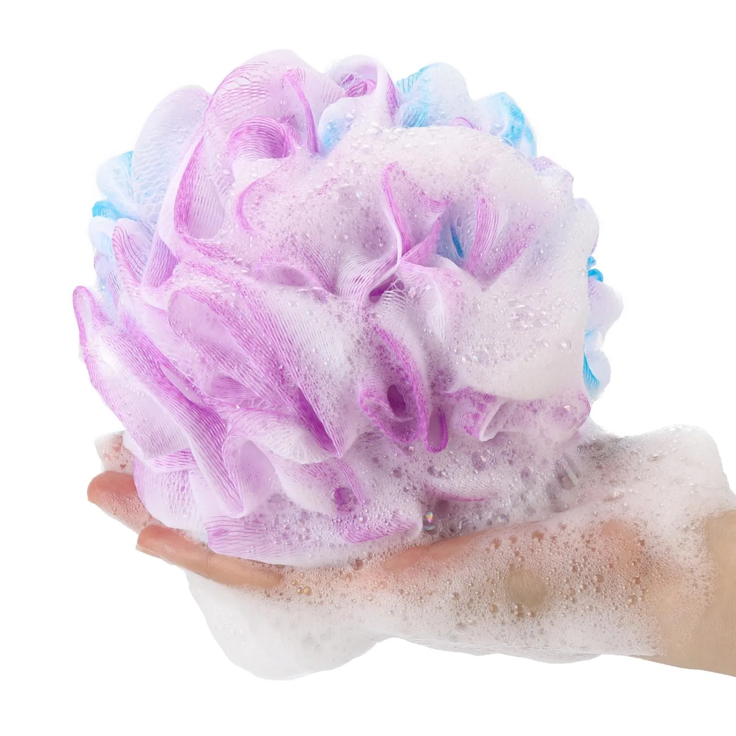 Bath Sponge 75g XL Exfoliating Shower Scrubber for Body Soft Mesh Shower Loofah for Men and Women- Pack of 6