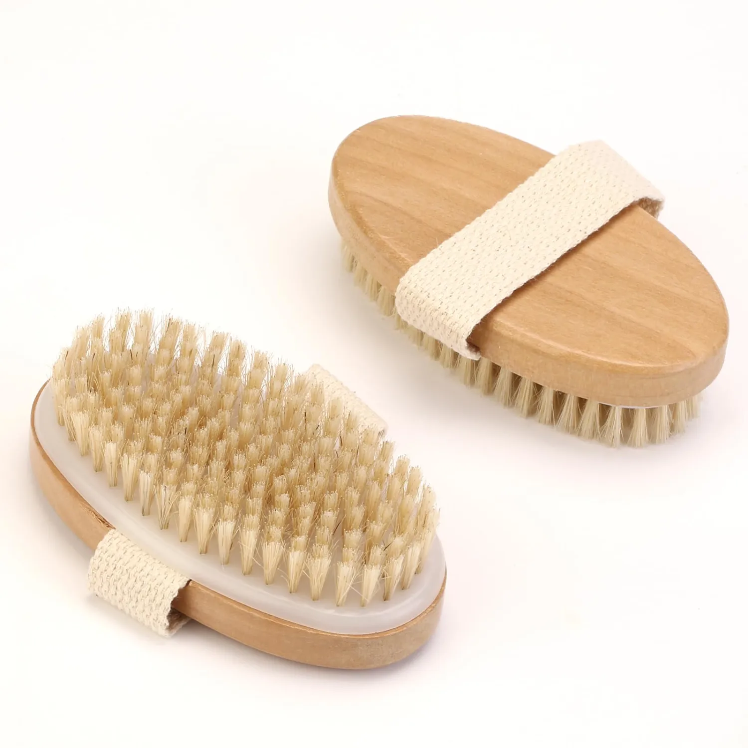 2Pcs Dry Body Brush for Lymphatic Drainage and Exfoliation