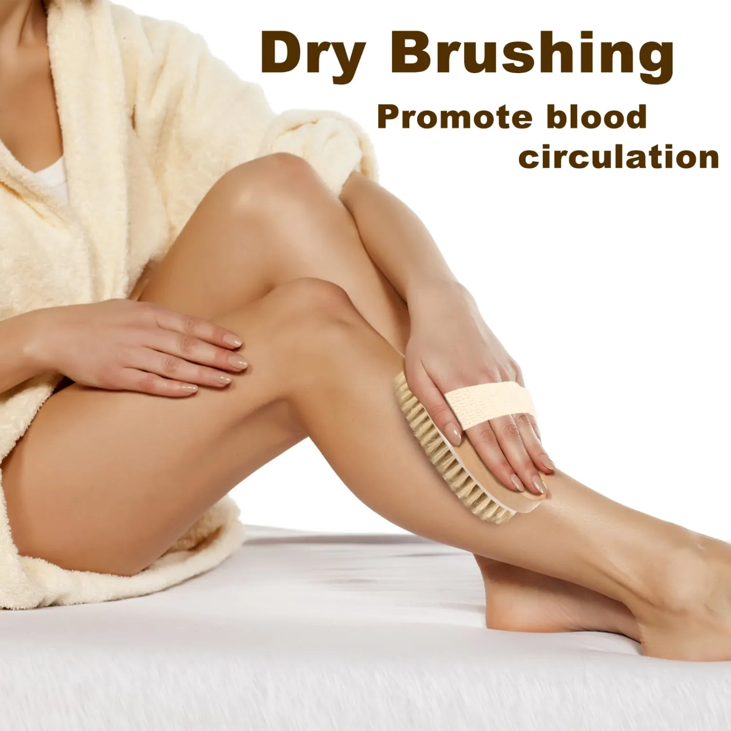 2Pcs Dry Body Brush for Lymphatic Drainage and Exfoliation