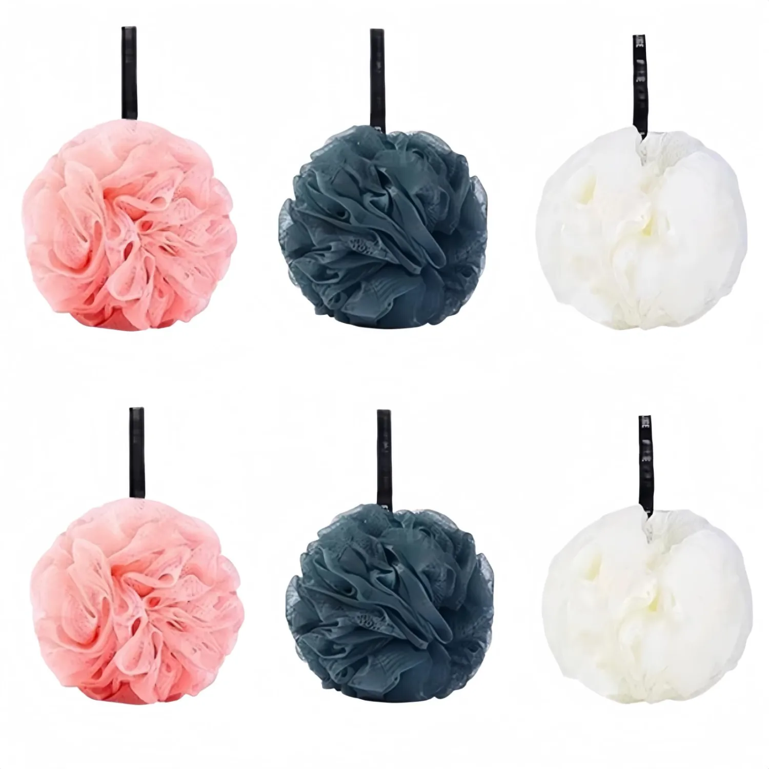 6Pcs Loofah Sponge, Exfoliating Body Scrubber, Men Women Shower Bath Sponges for Skin Gentle Cleansing Exfoliation, Bathroom Accessories