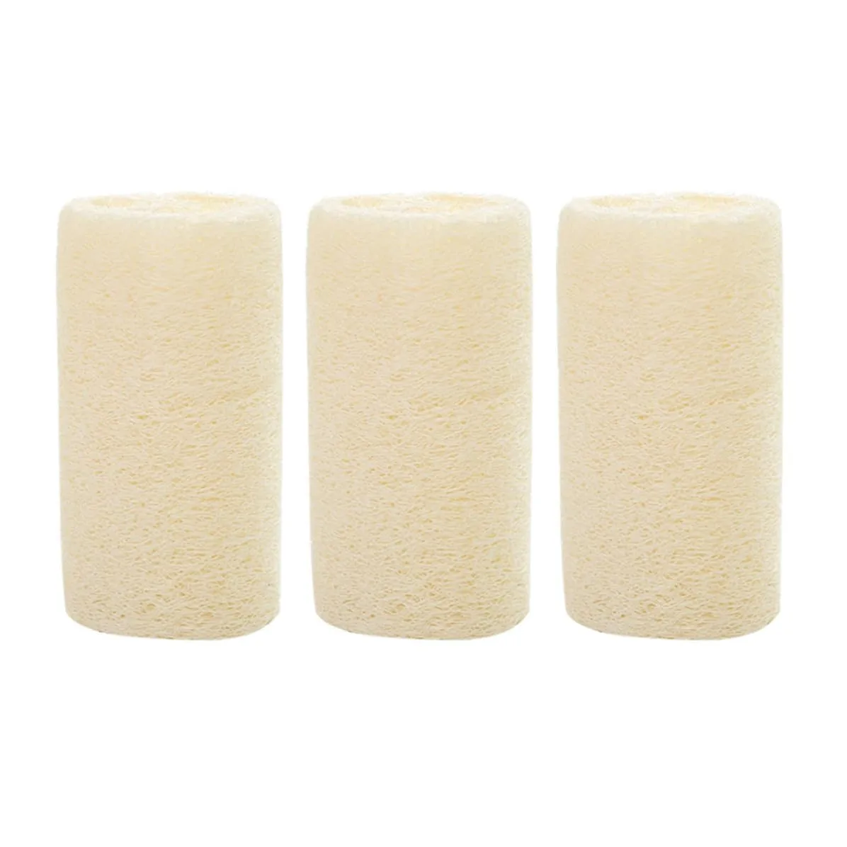 Bath Sponge Scrubber for Exfoliating 3pcs Natural Loofah Body Cleaning