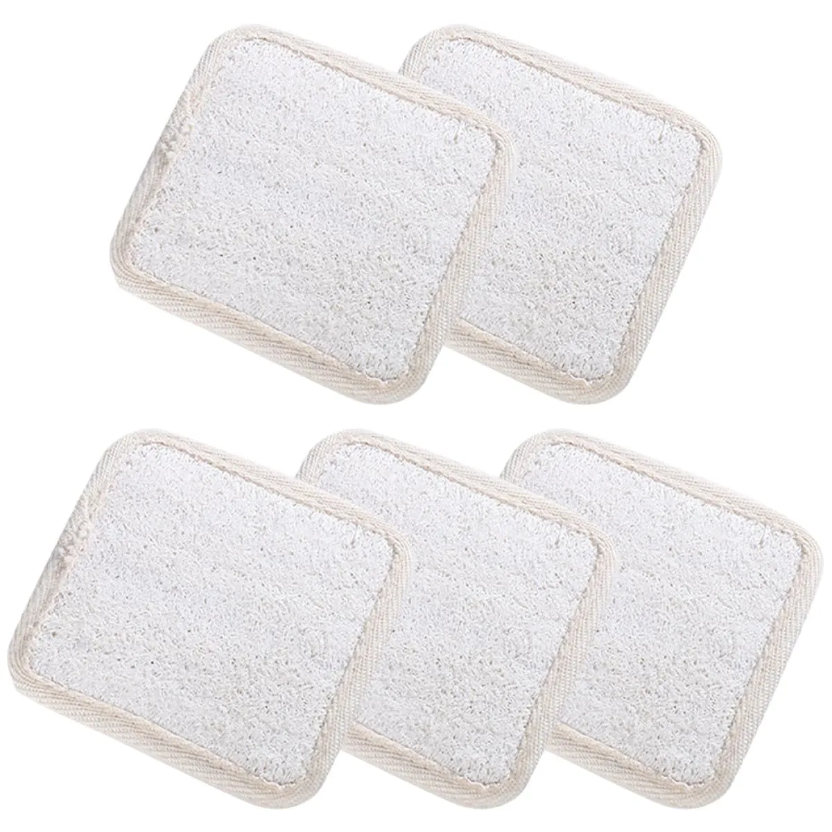 5pcs Bath Loofah Sponges Shower Body Wash Exfoliating Scrubber