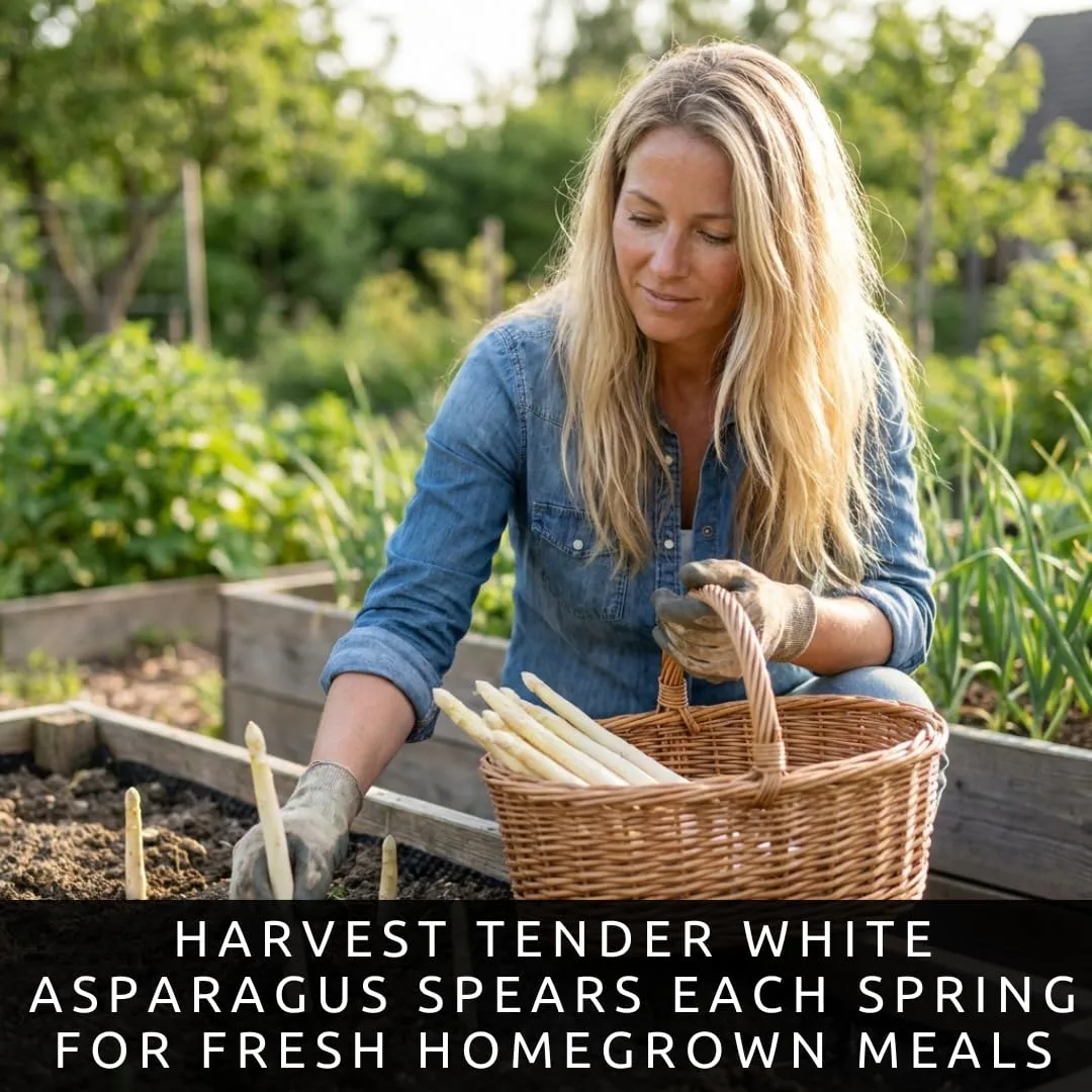 White Asparagus Seeds for Planting Heirloom Vegetable -100 Premium Seeds