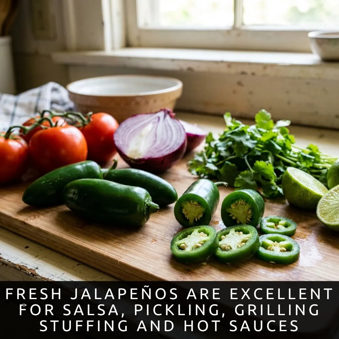 100 Jalapeno Pepper Seeds | Hot Peppers | Vegetable Seeds for Planting