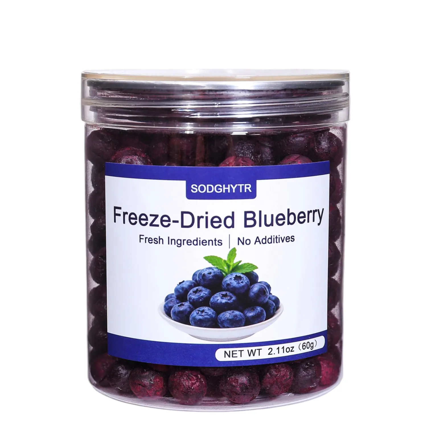 Freeze Dried Blueberries 2.11oz,Natural Fruit & No Additives,No Added Sugar