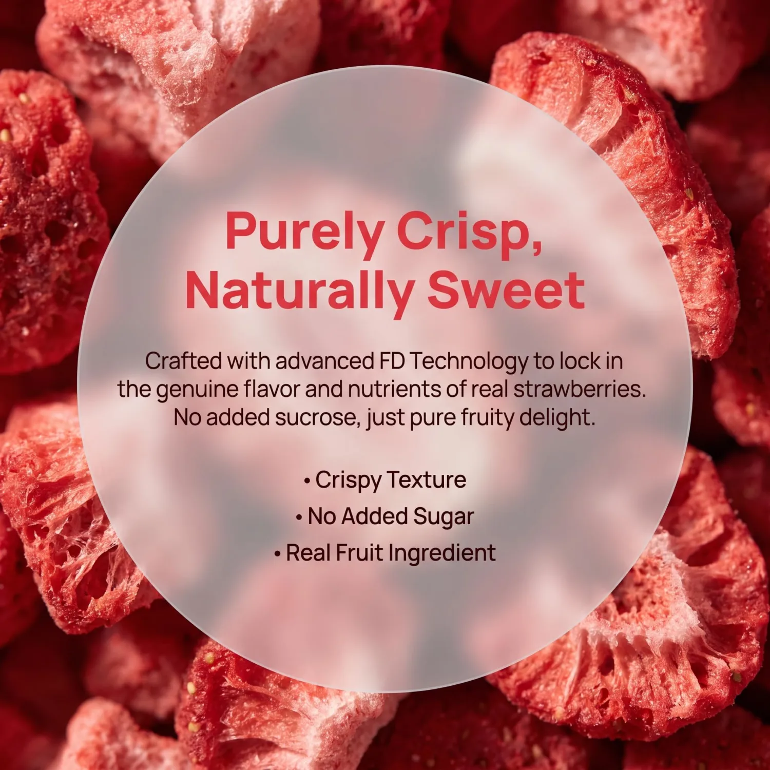 5.3oz/150g Freeze Dried Strawberries,Dry Strawberry Fruit Flakes For Baking,Crispy Diced Strawberries Dried,No Additives,Baking, Cooking, Flavorful