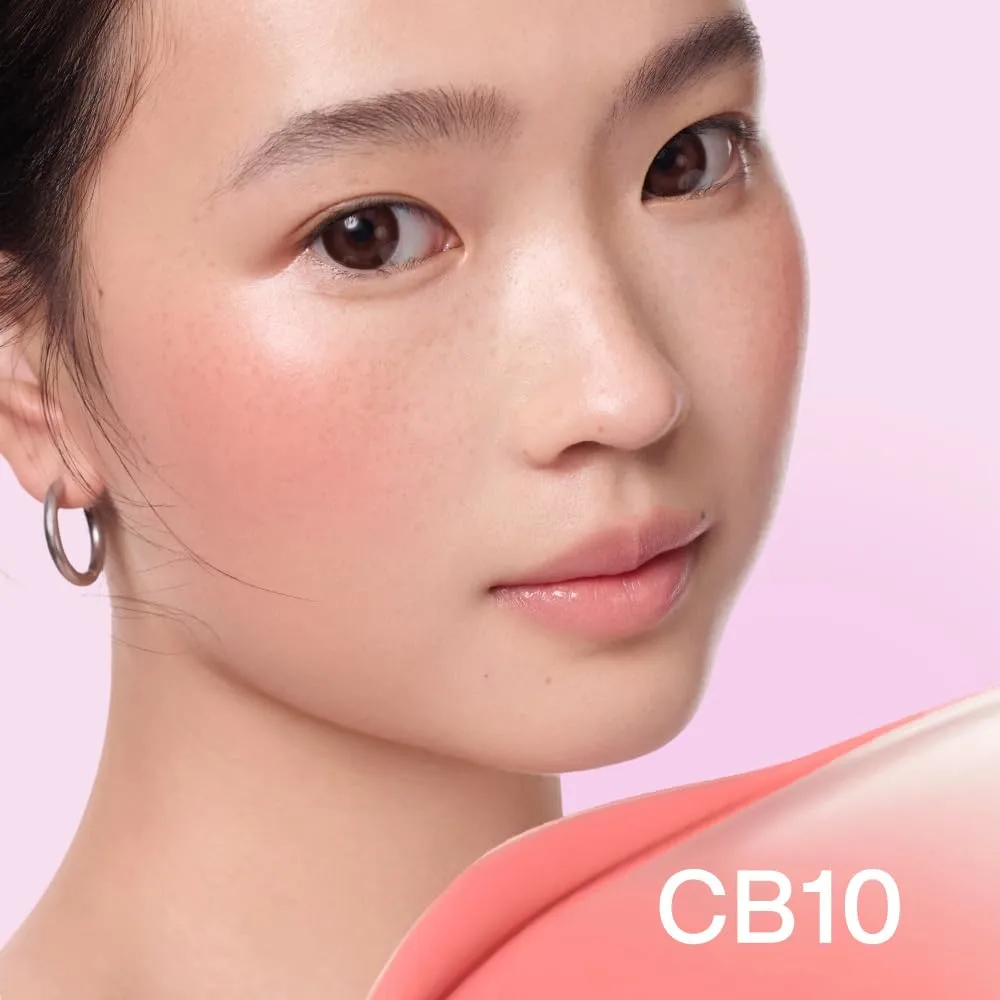 INTO YOU Cream Blush Air Cushion for Cheeks Eyes, Moisturizing, Lightweight, Dewy Finish Face Makeup, Long Wearing, Buildable, Blendable, Pigmented Blush, for All Skin Tones (CB10-Frozen Lemon Red)