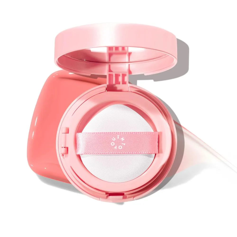 INTO YOU Cream Blush Air Cushion for Cheeks Eyes, Moisturizing, Lightweight, Dewy Finish Face Makeup, Long Wearing, Buildable, Blendable, Pigmented Blush, for All Skin Tones (CB10-Frozen Lemon Red)
