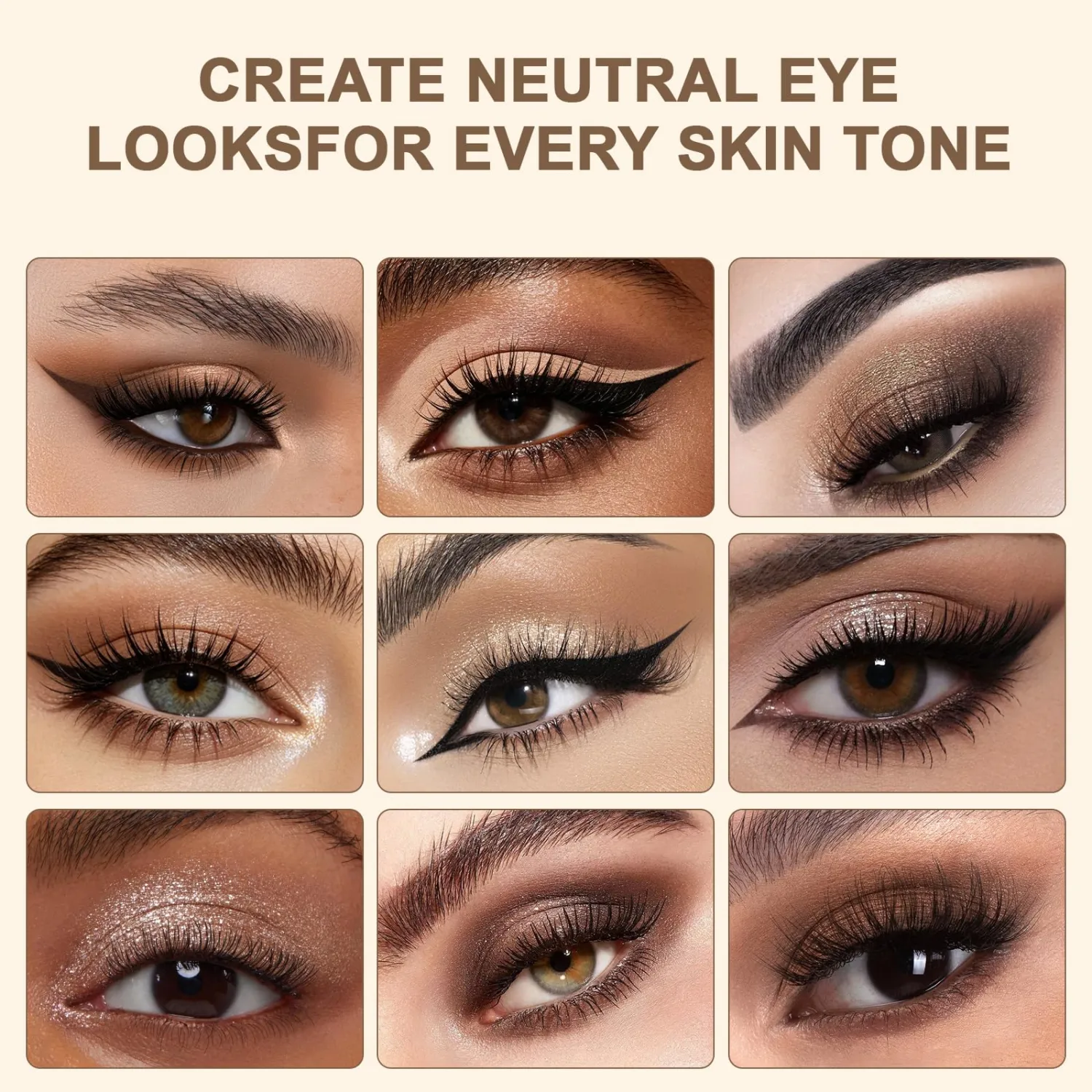 Océane Neutral Eyeshadow Palette 9 Colors