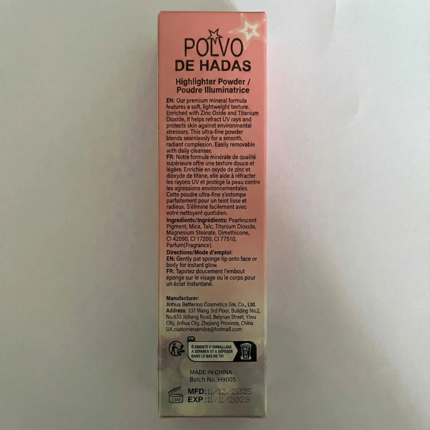 2PCS Polvo De Hadas Fairy Dust Highlight Patting Powder - Full Body Contouring and Clavicle Pearlescent Patting Powder for Face and Eye, Christmas Sparkling Body Glitter (#01 White & #02 Pink)