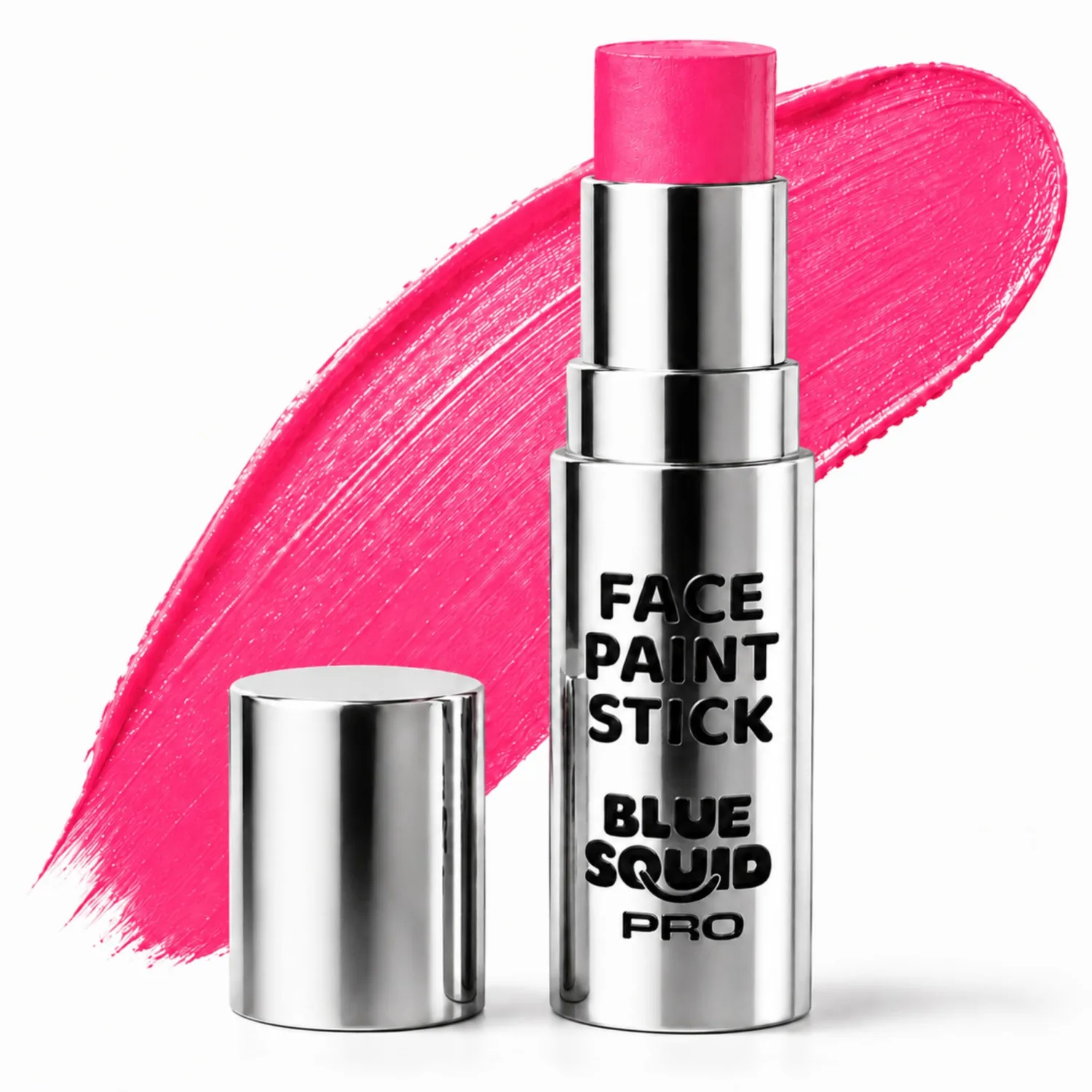 Blue Squid PRO Pink Face Paint Stick - Waterproof Body Paint For Adults & Kids Eye Black Baseball, Eyeblack Softball - Vegan Hypoallergenic Twist-Up Non-Toxic Makeup Stick - Cosplay, Sports & SFX