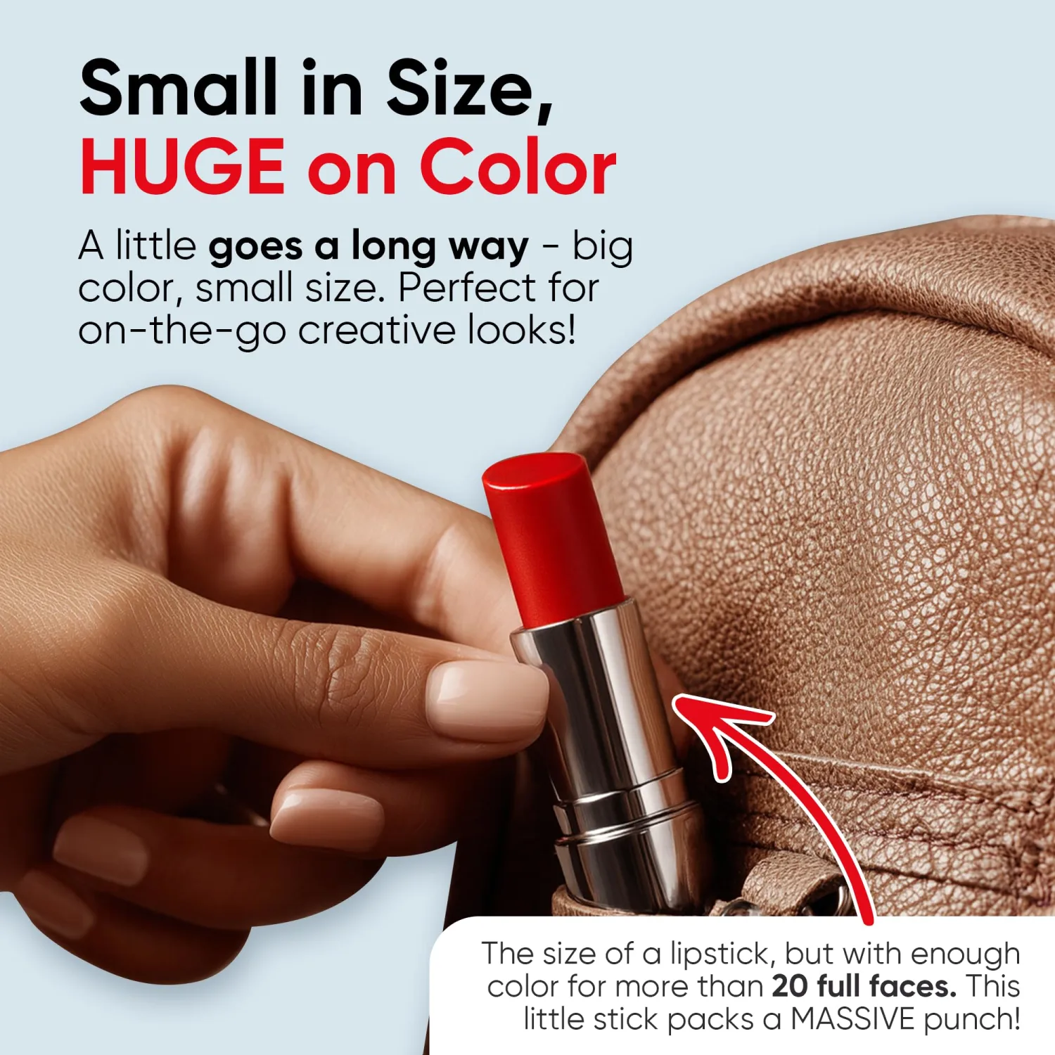 Blue Squid PRO Red Face Paint Stick - Waterproof Body Paint for Adults & Kids Eye Black Baseball, Eyeblack Softball - Vegan Hypoallergenic Twist-Up Non-Toxic Makeup Stick for Cosplay, Sports & SFX