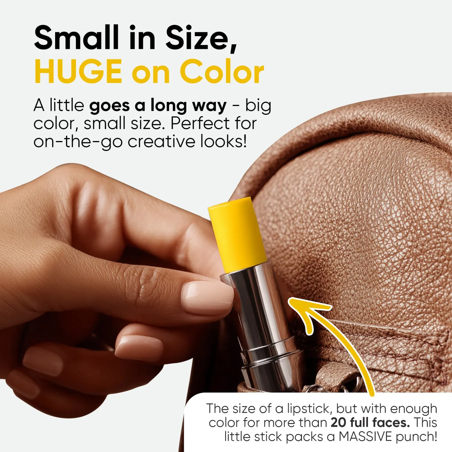 Blue Squid PRO Yellow Face Paint Stick - Waterproof Body Paint for Adults & Kids Eye Black Baseball, Softball - Vegan Hypoallergenic Twist-Up Non-Toxic Makeup Stick for Cosplay, Sports & SFX