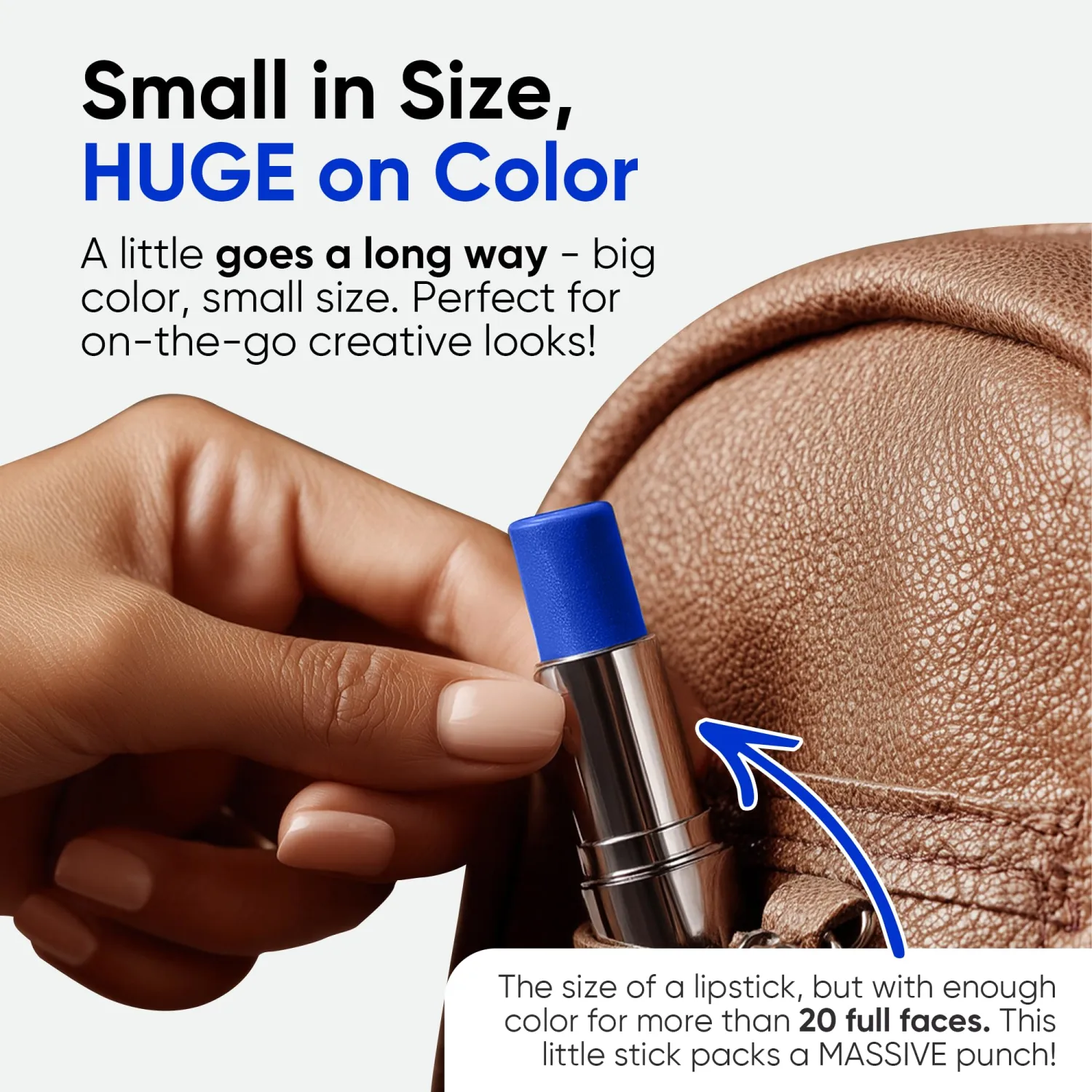 Blue Squid PRO Blue Face Paint Stick - Waterproof Blue Body Paint for Skin Adults & Kids Eye Black Baseball, Eyeblack Softball - Hypoallergenic Twist-Up Non-Toxic Makeup Stick for Cosplay, Sports, SFX
