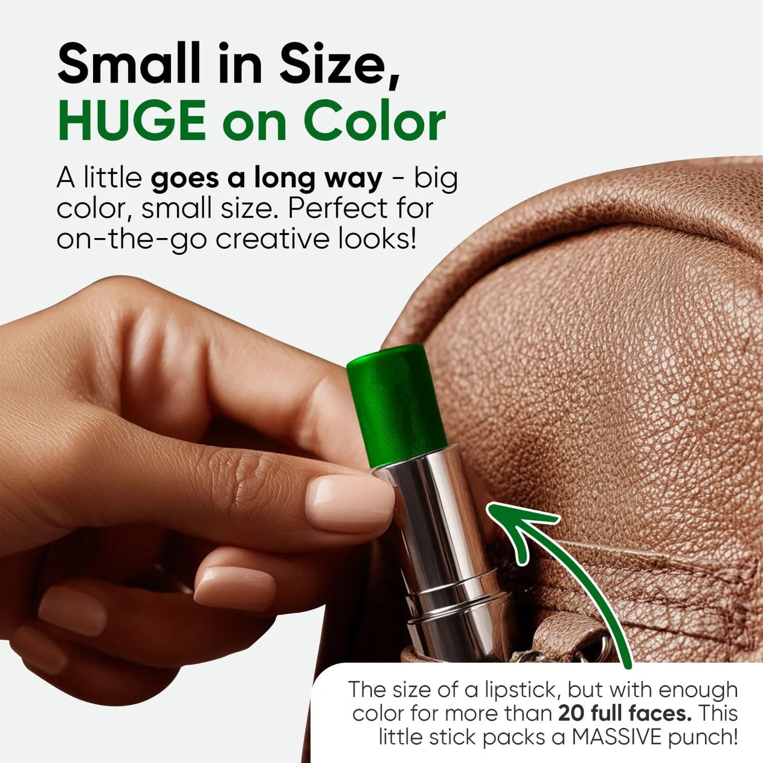 Blue Squid PRO Forest Green Face Paint Stick - Waterproof Body Paint for Adults & Kids Eye Black Baseball, Eyeblack Softball - Hypoallergenic Twist-Up Non-Toxic Makeup Stick for Cosplay, Sports, SFX