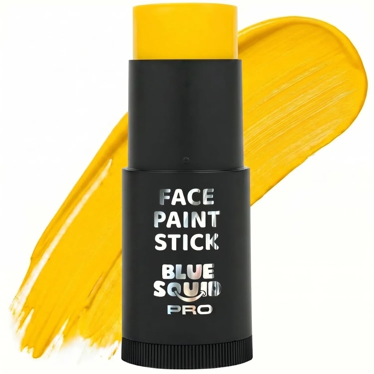 Blue Squid - XXXL - Yellow Face Paint Stick PRO - Waterproof Body Paint for Adults & Kids Eye Black Baseball - Vegan Hypoallergenic Twist-Up Non-Toxic Makeup Stick for Cosplay, Sports