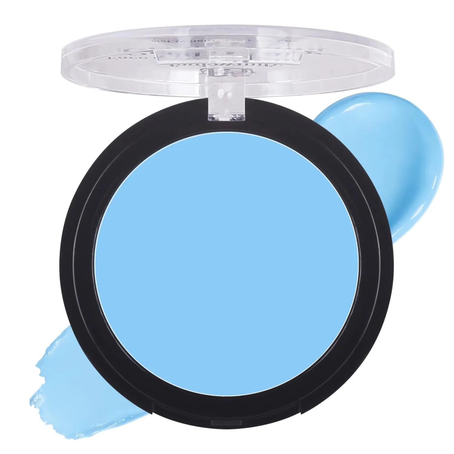Light Blue Body Paint Cream Face Painting Foundation,Waterproof Professional Cream to Powder blue makeup,Full-coverage Oil Based SFX Halloween Avatar Sally Makeup,Costume Cosplay Party